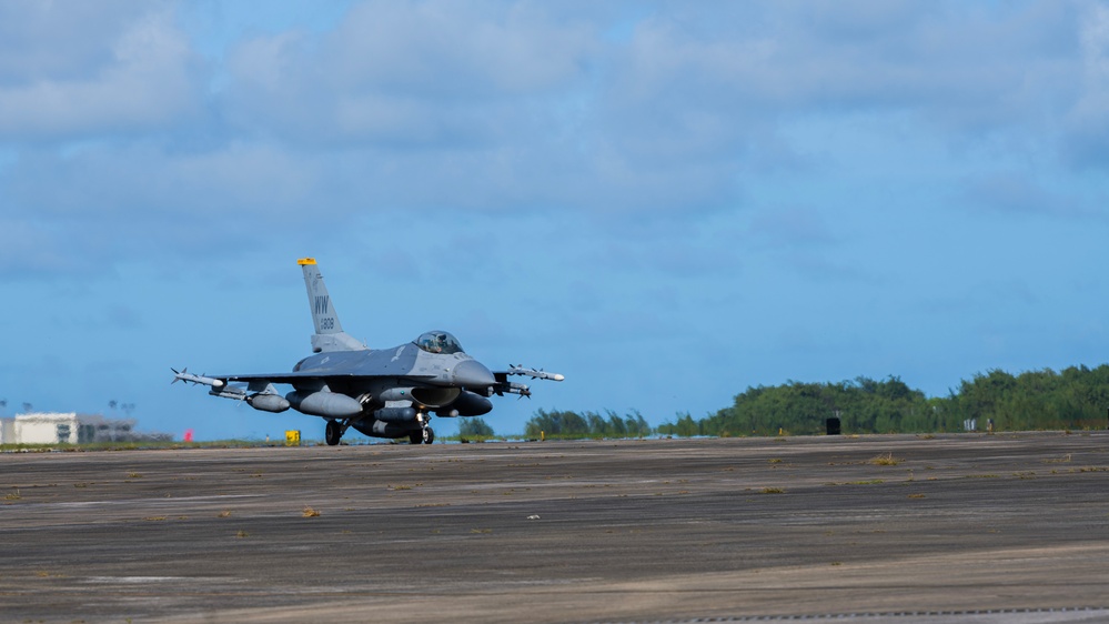 Misawa AB F-16s land in Guam for CN23