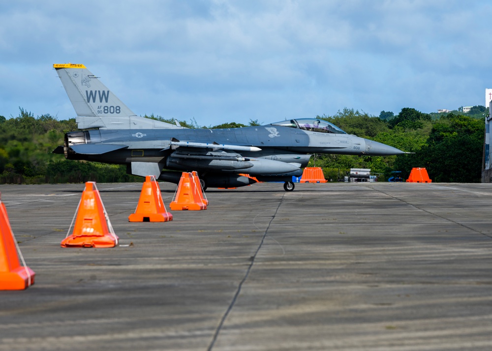 Misawa AB F-16s land in Guam for CN23