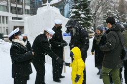 Naval Air Facility Misawa Snow Team Completes Sculpture
