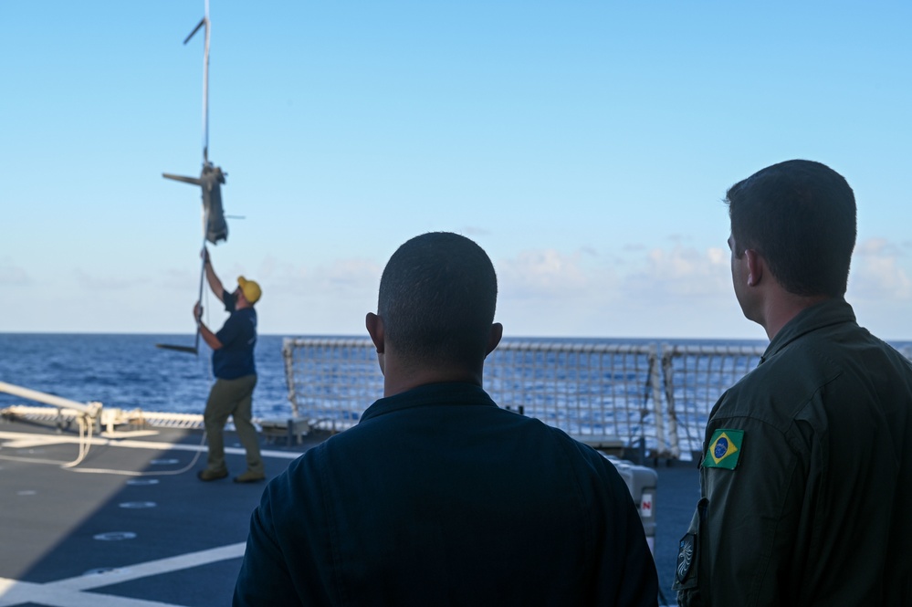 USCGC Stone gets underway from Suape, Brazil