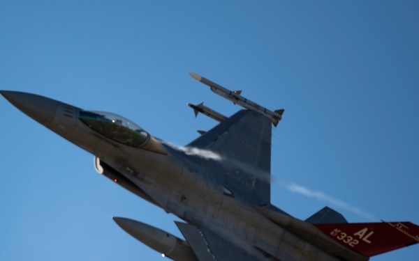 F-16 Fighting Falcons Soar over Maxwell Air Force Base, Alabama