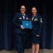 Col. Catherine Grush promotes Senior Master Sgt. Jennifer Harrell to the rank of Chief Master Sergeant