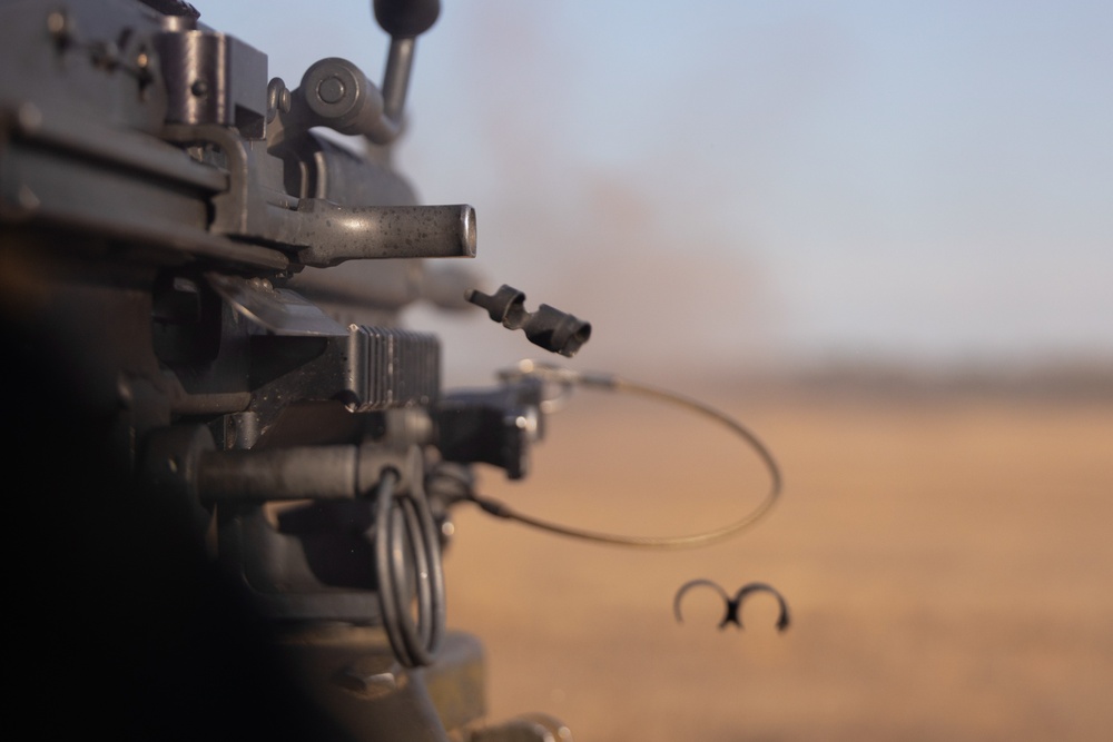 U.S. Marines with Combat Logistics Regiment 2 Conduct Live Fire Machine Gun Range