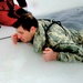 Airmen jump in icy Fort McCoy lake for January cold-water immersion training