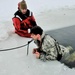 Airmen jump in icy Fort McCoy lake for January cold-water immersion training