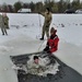 Airmen jump in icy Fort McCoy lake for January cold-water immersion training