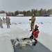 Airmen jump in icy Fort McCoy lake for January cold-water immersion training