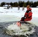 Airmen jump in icy Fort McCoy lake for January cold-water immersion training