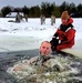 Airmen jump in icy Fort McCoy lake for January cold-water immersion training