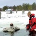 Airmen jump in icy Fort McCoy lake for January cold-water immersion training