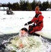 Airmen jump in icy Fort McCoy lake for January cold-water immersion training