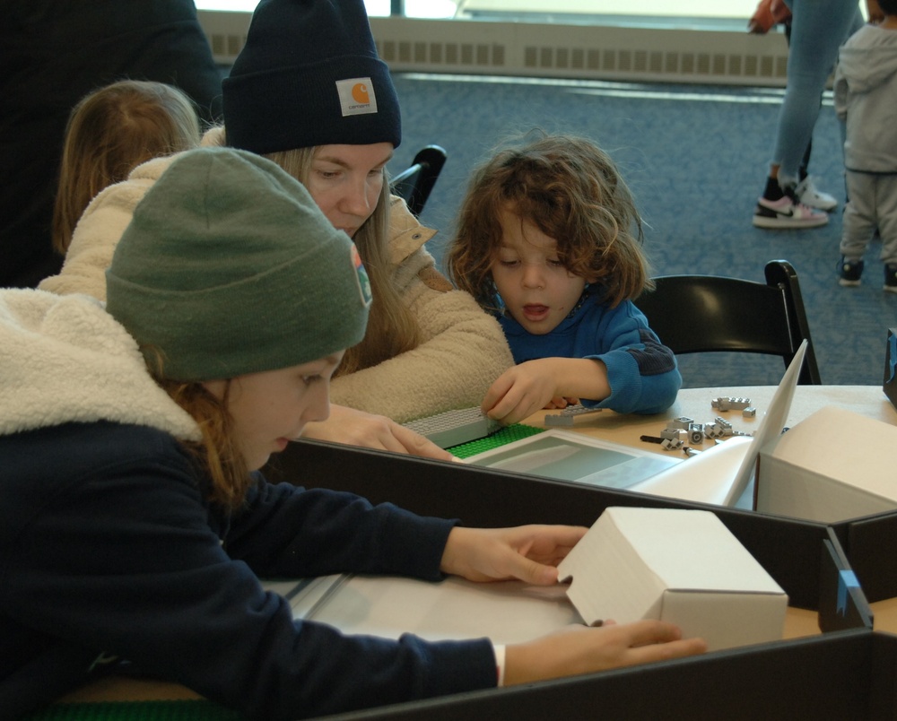 Visitors build LEGO ship models during Naval Museum's 12th Annual Brick by Brick: LEGO Shipbuilding event