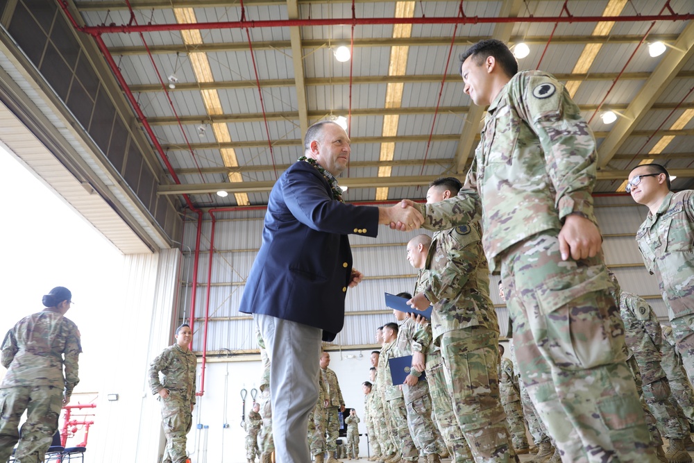 Hawaii Aviation MEDEVAC units receive recognition from Governor Josh Green and General Hara