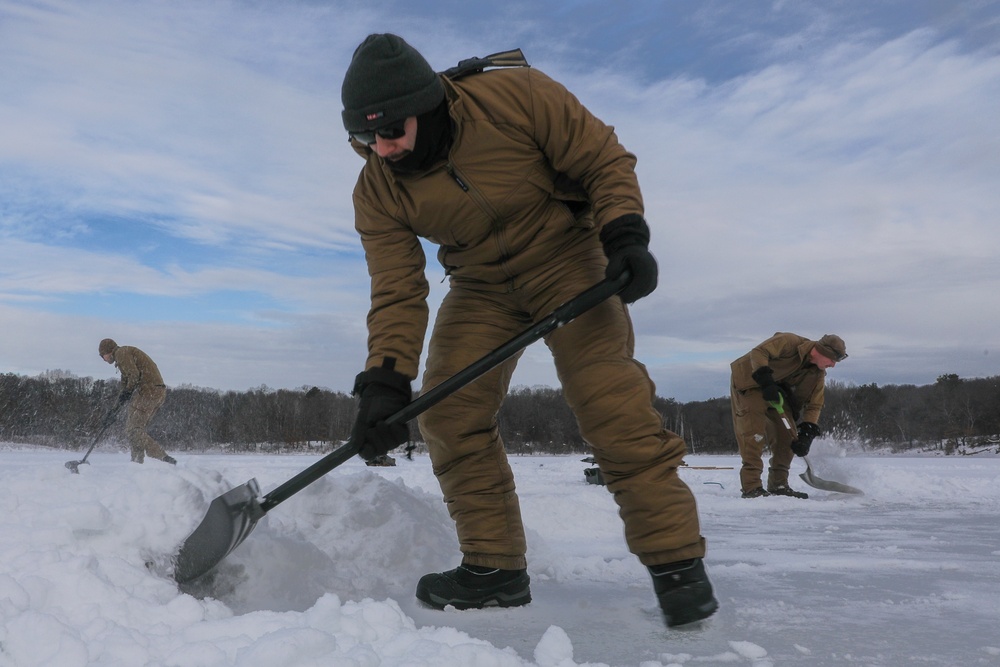 U.S. Navy Divers Prepare for Ice Diving