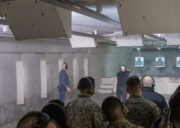 FASTEUR Marines and Latvian Internal Security Bureau Practice Pistol Marksmanship