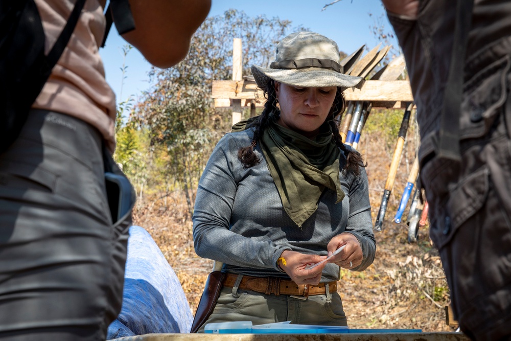 U.S. Embassy personnel and Laos officials visit recovery mission site