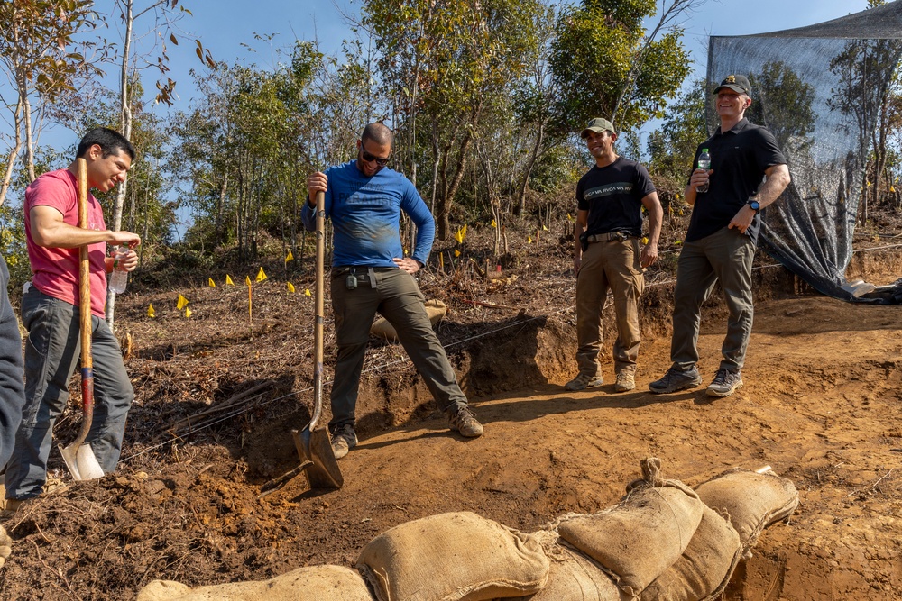 U.S. Embassy personnel and Laos officials visit recovery mission site