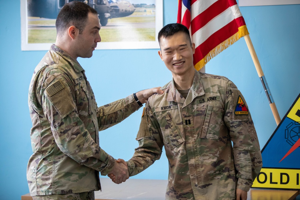 Cpt. Kwon gets promoted in Powidz Poland