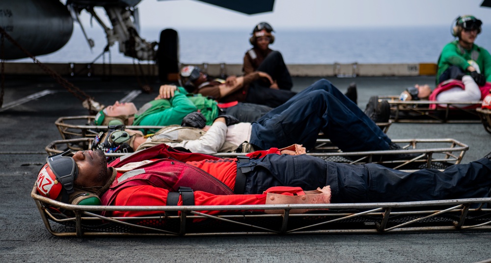 Sailors Participate In A Mass Casualty Drill