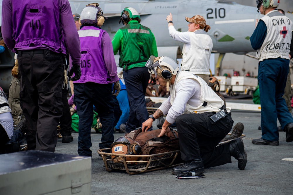 Sailors Participate In A Mass Casualty Drill