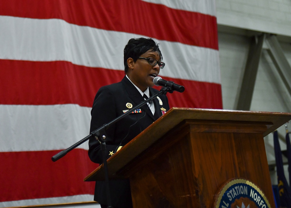 Naval Station Norfolk Holds Change of Command Ceremony