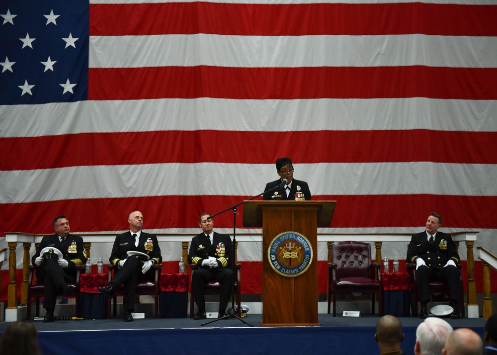 Naval Station Norfolk Holds Change of Command Ceremony