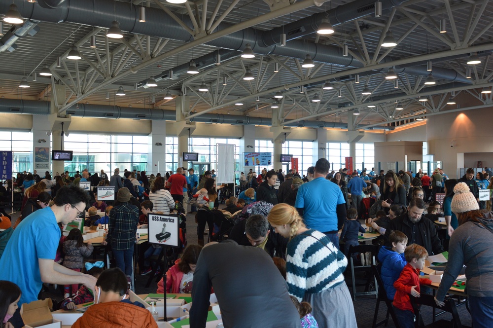 Visitors build LEGO ship models during Naval Museum's 12th Annual Brick by Brick: LEGO Shipbuilding event