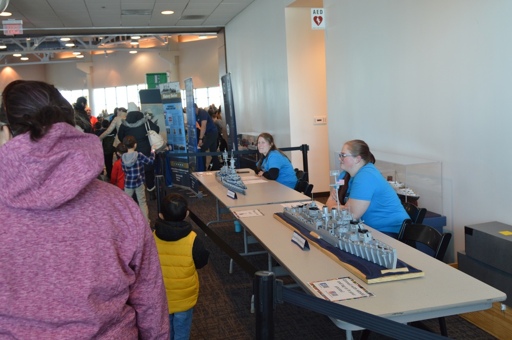 Visitors build LEGO ship models during Naval Museum's 12th Annual Brick by Brick: LEGO Shipbuilding event