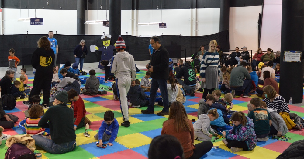 Visitors build LEGO ship models during Naval Museum's 12th Annual Brick by Brick: LEGO Shipbuilding event