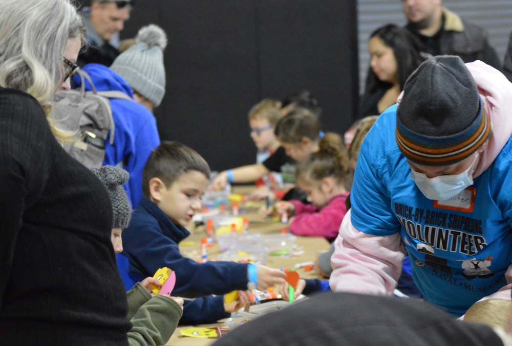 Visitors build LEGO ship models during Naval Museum's 12th Annual Brick by Brick: LEGO Shipbuilding event