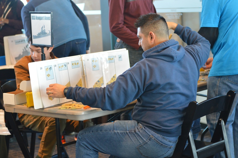 Visitors build LEGO ship models during Naval Museum's 12th Annual Brick by Brick: LEGO Shipbuilding event