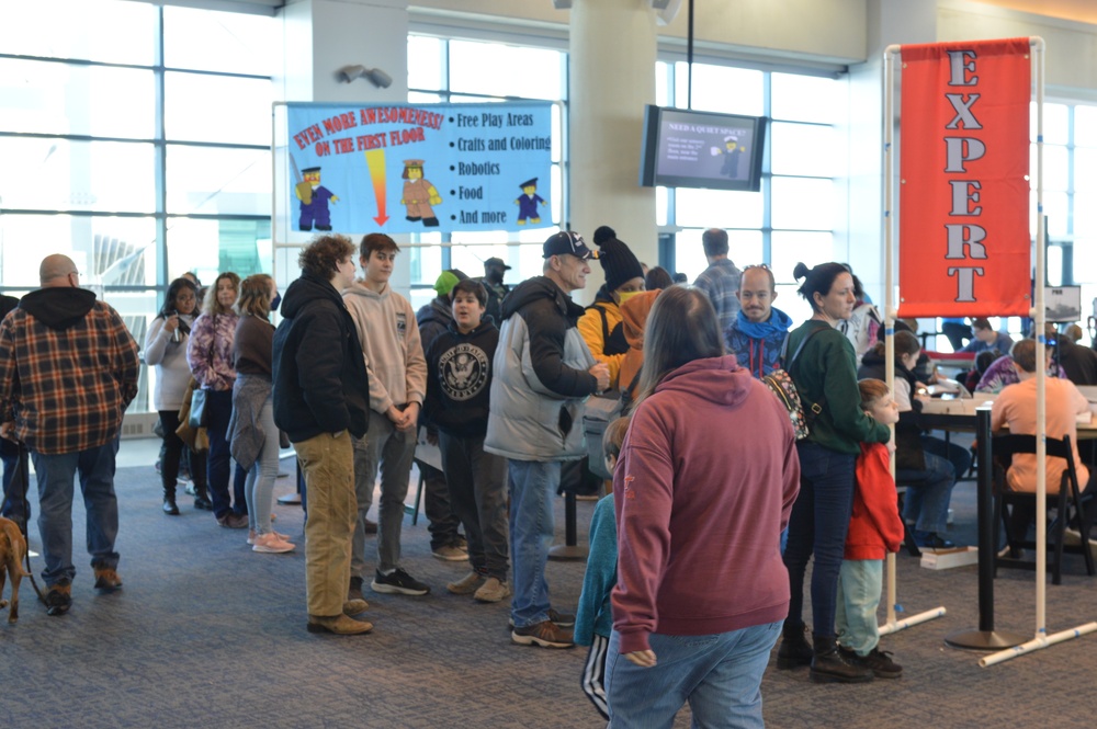 Visitors build LEGO ship models during Naval Museum's 12th Annual Brick by Brick: LEGO Shipbuilding event