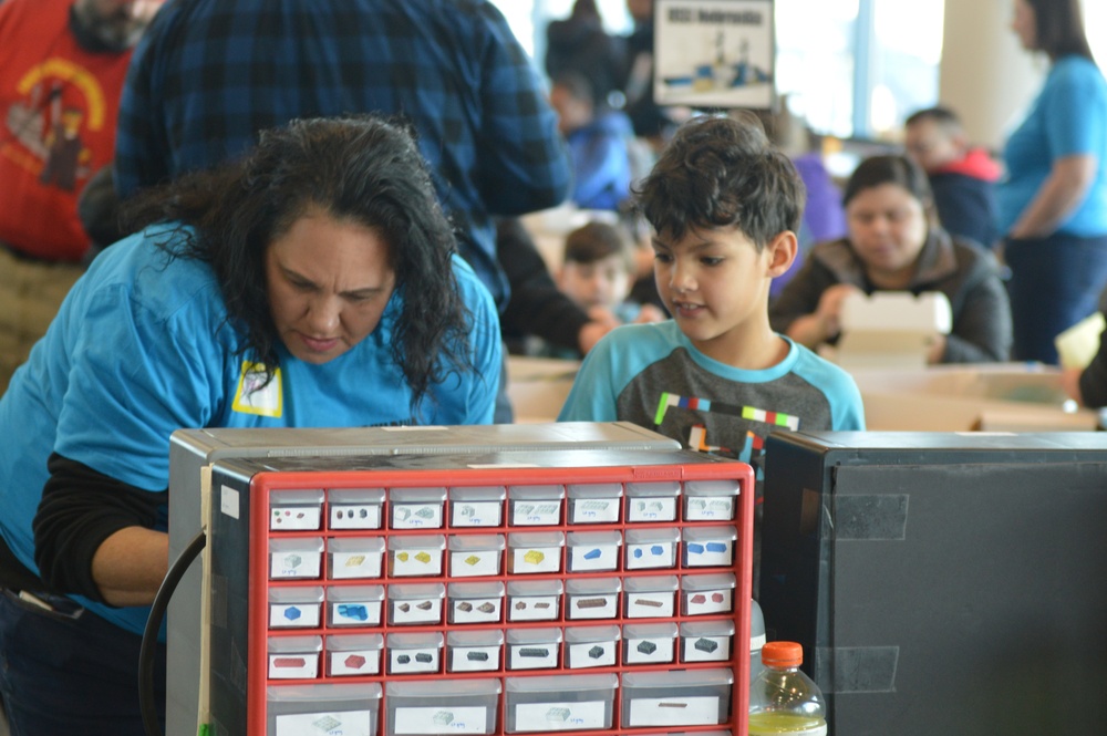 Visitors build LEGO ship models during Naval Museum's 12th Annual Brick by Brick: LEGO Shipbuilding event