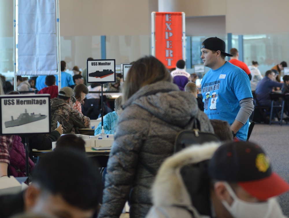 Visitors build LEGO ship models during Naval Museum's 12th Annual Brick by Brick: LEGO Shipbuilding event