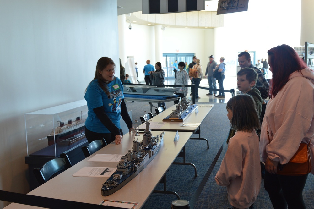 Visitors build LEGO ship models during Naval Museum's 12th Annual Brick by Brick: LEGO Shipbuilding event