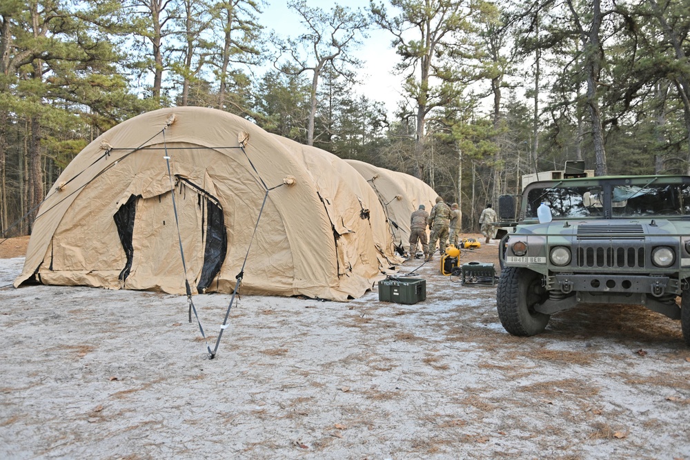 Fort Dix – BIV 13 104th ENG BN Set-Up BIV 3 FEB 2023