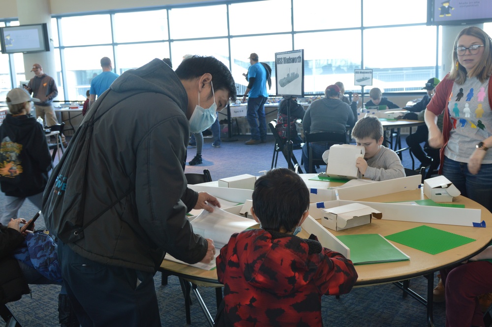 Visitors build LEGO ship models during Naval Museum's 12th Annual Brick by Brick: LEGO Shipbuilding event