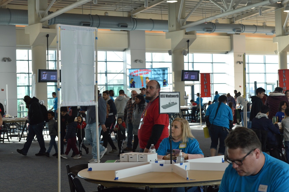 Visitors build LEGO ship models during Naval Museum's 12th Annual Brick by Brick: LEGO Shipbuilding event