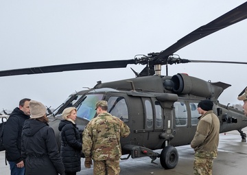 Latvian Minister of Defence tours FOS Lielvarde