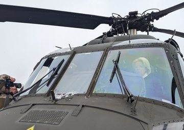 Latvian Minister of Defence tours FOS Lielvarde