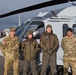 Officers from a Latvian Air Force Squadron pose with TF Desert Knight Commander and Command Sgt. Maj.