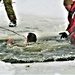 Airmen jump in icy Fort McCoy lake for January cold-water immersion training