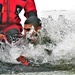 Airmen jump in icy Fort McCoy lake for January cold-water immersion training