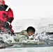 Airmen jump in icy Fort McCoy lake for January cold-water immersion training