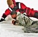 Airmen jump in icy Fort McCoy lake for January cold-water immersion training