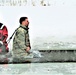 Airmen jump in icy Fort McCoy lake for January cold-water immersion training