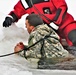 Airmen jump in icy Fort McCoy lake for January cold-water immersion training