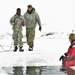 Airmen jump in icy Fort McCoy lake for January cold-water immersion training