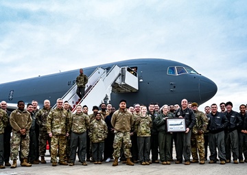 The 32nd Air Refueling Squadron delivers its first Pegasus