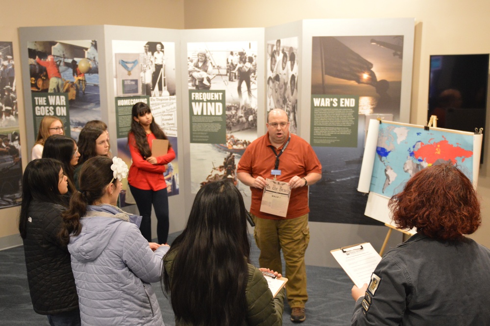 Naval Museum hosts students from Princess Anne High School